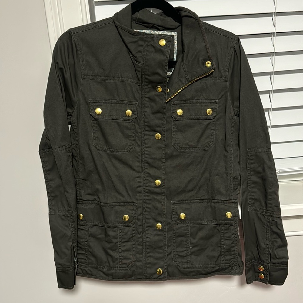 Jcrew dark green jacket XS